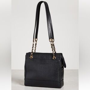 Chanel Black Shoulder Bag with Gold Chain